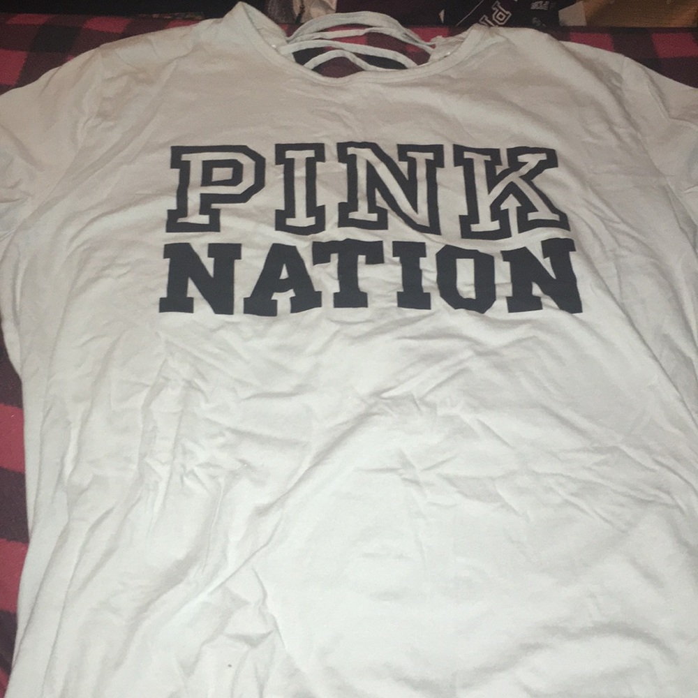 Pink Nation Lace Back shirt